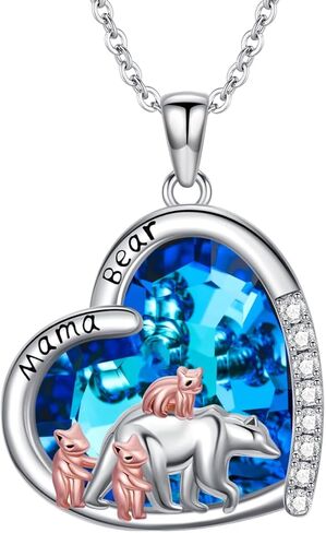 Midari Highland Cow/Fox/Elephants/Dinosaur/Cardinal/Black Cat/Lion Necklace for Women 925 Sterling Silver Animal Heart Jewelry for Women Mom Friends in Saudi Arabia