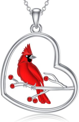 Midari Highland Cow/Fox/Elephants/Dinosaur/Cardinal/Black Cat/Lion Necklace for Women 925 Sterling Silver Animal Heart Jewelry for Women Mom Friends in Saudi Arabia