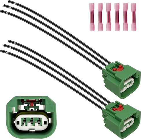 Headlight Connector Wiring Harness Replacement for Jeep Wrangler Patriot Compatible with Dodge Ram Headlight Daytime Running Lamp Parking Light H13, Replaces 68064997AA, 2PCS in Kuwait