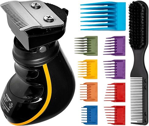 ماكينة قص Buzz Buddy بزاوية 360 درجة، أداة حلاقة برأس دوارة، شفرة سيراميك (0.5-2.0 مم)، محرك هادئ 7000 دورة في الدقيقة، مقاومة للماء IPX7، مجموعة لاسلكية in Kuwait