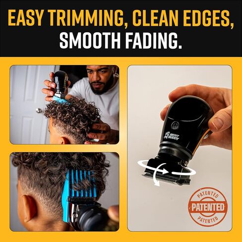 ماكينة قص Buzz Buddy بزاوية 360 درجة، أداة حلاقة برأس دوارة، شفرة سيراميك (0.5-2.0 مم)، محرك هادئ 7000 دورة في الدقيقة، مقاومة للماء IPX7، مجموعة لاسلكية in Kuwait