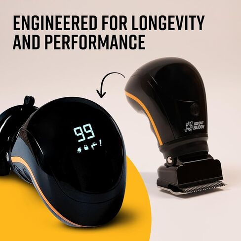 ماكينة قص Buzz Buddy بزاوية 360 درجة، أداة حلاقة برأس دوارة، شفرة سيراميك (0.5-2.0 مم)، محرك هادئ 7000 دورة في الدقيقة، مقاومة للماء IPX7، مجموعة لاسلكية in Kuwait