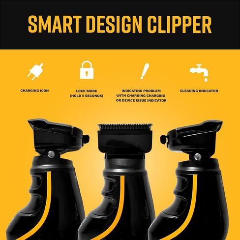 ماكينة قص Buzz Buddy بزاوية 360 درجة، أداة حلاقة برأس دوارة، شفرة سيراميك (0.5-2.0 مم)، محرك هادئ 7000 دورة في الدقيقة، مقاومة للماء IPX7، مجموعة لاسلكية in Kuwait