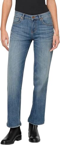 DU/ER DUER Women's Performance Denim Mid Rise Straight Jean in Saudi Arabia