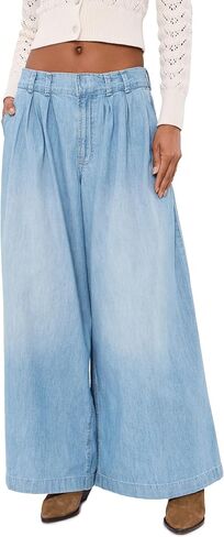 Free People Womens We The Free Scout Wide-Leg Jeans in Saudi Arabia