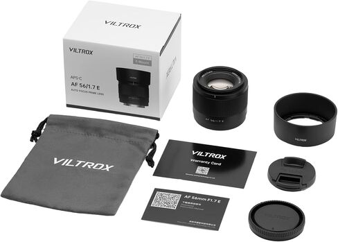 VILTROX AF 56mm f/1.7 E Lens for Sony, Sony Prime e Mount Lens 56mm f1.7 for Sony a7iv a7rv a6400 a6700 ZV-E10 (APS-C) in Kuwait