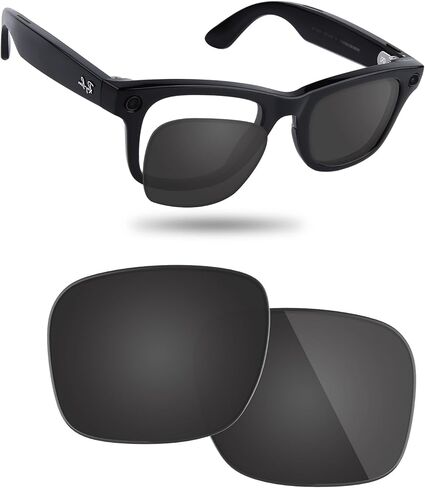 عدسة بديلة متوافقة مع نظارات Ray-Ban Meta Wayfarer RW4012 (الجيل الثاني) مقاس 50 مم، مقاومة للصدمات وملاءمة مثالية in Saudi Arabia