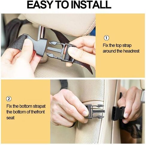 Backseat Car Organizer, Kick Mats Back Seat Protector with Touch Screen Tablet Holder, Adjustable Travel Accessories and Mesh Storage Bag for Car, Closet, Wall and Home Organization, Black in Saudi Arabia