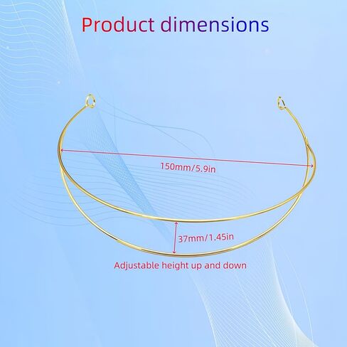 6 حزمة 2 طبقة معدنية الذهب تاج أغطية الرأس الزفاف خوذة زي غطاء الرأس لحفلة تنكرية تأثيري حزب تيارا الشعر الأطواق DIY الحرفية in Kuwait