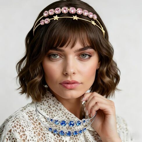 6 حزمة 2 طبقة معدنية الذهب تاج أغطية الرأس الزفاف خوذة زي غطاء الرأس لحفلة تنكرية تأثيري حزب تيارا الشعر الأطواق DIY الحرفية in Kuwait