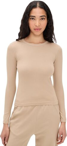 Enza Costa Women's Supima Cotton New Classic Long Sleeve Tee in Kuwait