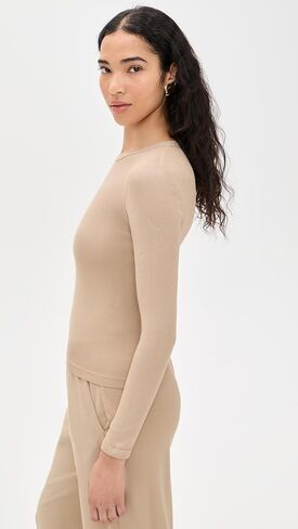Enza Costa Women's Supima Cotton New Classic Long Sleeve Tee in Saudi Arabia