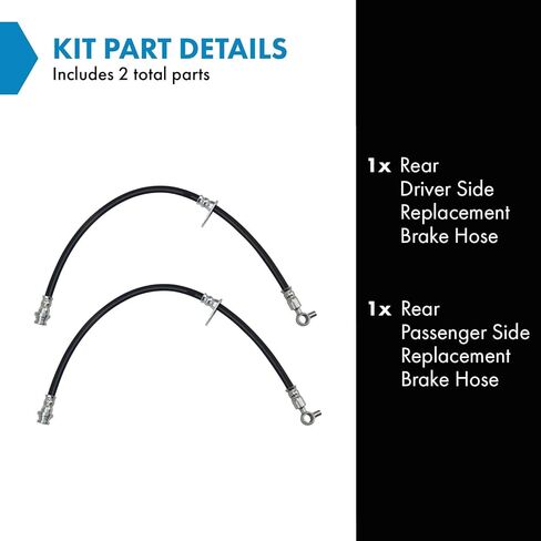 TRQ Brake Hose Set Compatible with 2007-2010 Ford Edge Lincoln MKX in Saudi Arabia