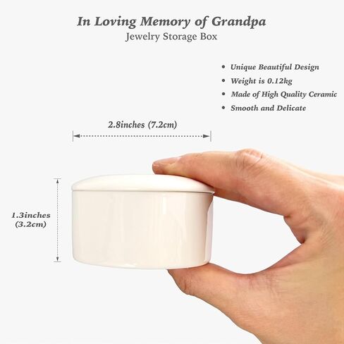 ZomefinKiu Grandpa Memorial Gifts, Keep Making Him Proud Sympathy Keepsake Box Ceramic with Cross Necklace, In Loving Memory of Grandpa, Condolence Remembrance Grieving Grandfather Passed Away Gifts in Kuwait