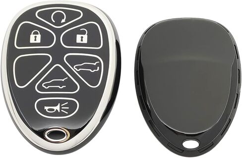 360 Degree Soft TPU Protector Key Fob Cover Compatible with Chevy Tahoe 2007-2014 Suburban 2007-2014 Escalade 2007-2014 GMC Yukon Key Fob (Black) in Saudi Arabia