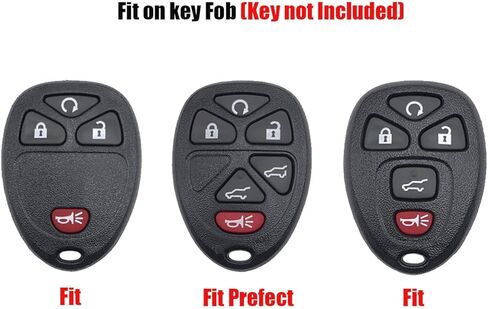 360 Degree Soft TPU Protector Key Fob Cover Compatible with Chevy Tahoe 2007-2014 Suburban 2007-2014 Escalade 2007-2014 GMC Yukon Key Fob (Black) in Saudi Arabia