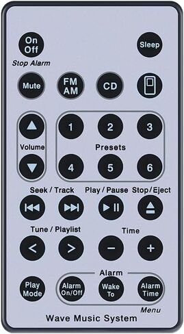 Universal Replacement Remote Control Fits for Bose Wave Sound Touch Music Radio System I II III IV, AWRCC2 AWRCC3 AWRCC1 AWRCC4 AWRCC6 Wave Music System in Kuwait