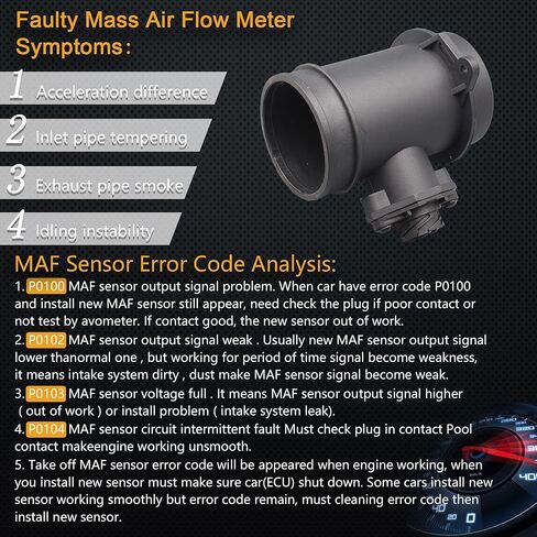 Mass Air Flow Sensor for Mercedes-Benz 300E 300CE 300TE 1993 / C280 1994-1996 / E320 1994-1997 / S320 SL320 1994-1996 / C36 AMG 1995-1996 Replaces 0280217500 0000940548 in Saudi Arabia