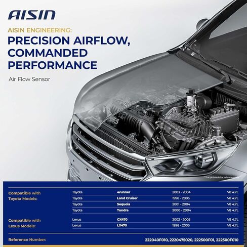 مستشعر AISIN MAFT-00274 لتدفق الهواء الشامل (MAF) - متوافق مع Toyota 4runner 2003-2004، Land Cruiser 1998-2005، Sequoia 2001-2004، Tundra 2000-2004، Lexus GX470 2003-2005، LX470 1998-2005 in Saudi Arabia