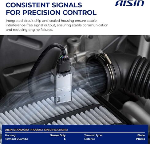 مستشعر AISIN MAFT-00274 لتدفق الهواء الشامل (MAF) - متوافق مع Toyota 4runner 2003-2004، Land Cruiser 1998-2005، Sequoia 2001-2004، Tundra 2000-2004، Lexus GX470 2003-2005، LX470 1998-2005 in Saudi Arabia
