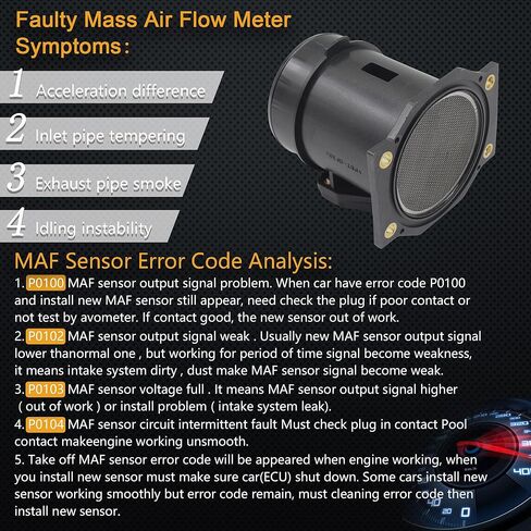 Mass Air Flow Sensor for Infiniti QX4 V6 3.3L 1997 / Nissan Pathfinder 3.3L V6 1996-1997 Replaces OE# 74-50037 22680-2J200 226802J200 AF10152 MF21070 in Saudi Arabia