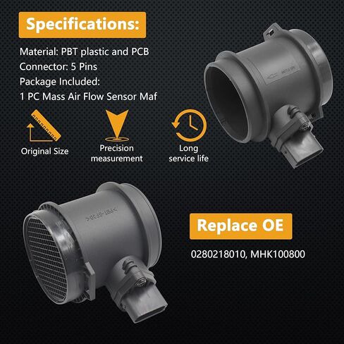 Mass Air Flow Sensor for Land Rover Range Rover 4.0L 4.6L All Engines 1999-2002 Replaces OE# 0280218010 and MHK100800 in Saudi Arabia