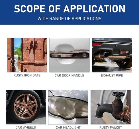 قطعتان من بخاخ إزالة الصدأ للسيارة، مزيل مسحوق الحديد، بخاخ مزيل الصدأ الفوري، منظف طلاء متعدد الوظائف لصيانة السيارة، مسحوق رش مزيل الصدأ، تنظيف الحديد، مزيل مسحوق الحديد للسيارة (100 مل) in Kuwait