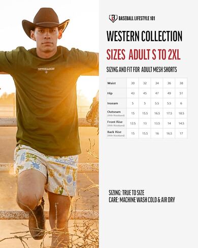 Baseball Lifestyle 101 Men's Cactus Curve Mesh Shorts with Side Pockets and Elastic Waist, 5 in Inseam S-2XL Sizes in Kuwait