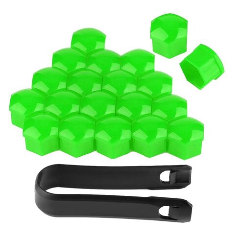 20pcs 19mm Car Wheel Nut,Nylon PA66 Car Wheel Nut Auto Hub Screw Cover Bolt Rims Exterior (Green) in Saudi Arabia