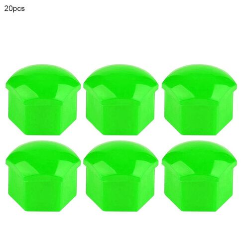 20pcs 19mm Car Wheel Nut,Nylon PA66 Car Wheel Nut Auto Hub Screw Cover Bolt Rims Exterior (Green) in Saudi Arabia