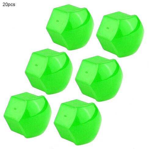 20pcs 19mm Car Wheel Nut,Nylon PA66 Car Wheel Nut Auto Hub Screw Cover Bolt Rims Exterior (Green) in Saudi Arabia
