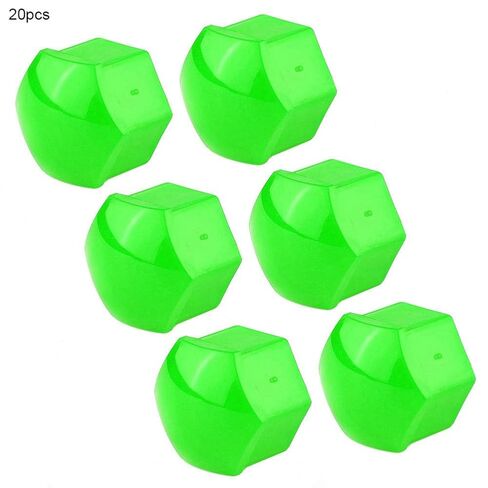 20pcs 19mm Car Wheel Nut,Nylon PA66 Car Wheel Nut Auto Hub Screw Cover Bolt Rims Exterior (Green) in Saudi Arabia