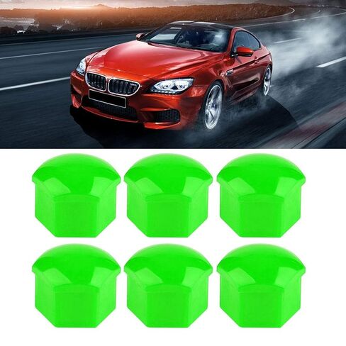 20pcs 19mm Car Wheel Nut,Nylon PA66 Car Wheel Nut Auto Hub Screw Cover Bolt Rims Exterior (Green) in Saudi Arabia