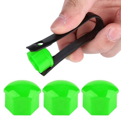 20pcs 19mm Car Wheel Nut,Nylon PA66 Car Wheel Nut Auto Hub Screw Cover Bolt Rims Exterior (Green) in Saudi Arabia