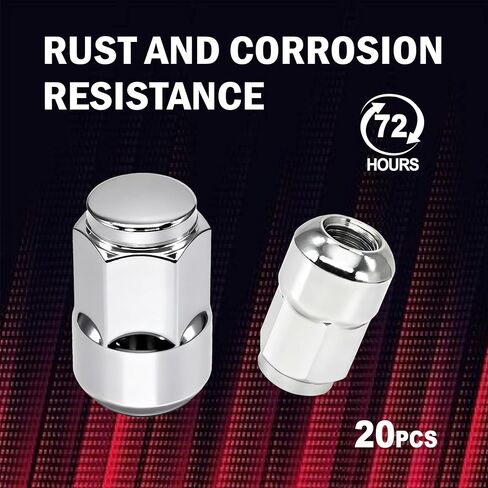 صواميل العروة M12x1.5 - بديل لسيارة Honda Civic 2006-2024، 1997-2024 CR-V، 2003-2024 Accord، 2016-2024 HR-V - مجموعة صواميل عروة كروم مغلقة النهاية مكونة من 20 قطعة in Saudi Arabia