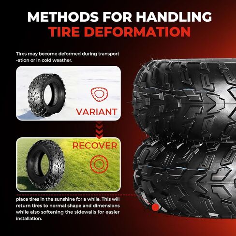 مجموعة من 4 إطارات ATV/UTV 22x7-11 أمامية و22x10-9 خلفية، إطارات طينية لجميع التضاريس 22x7x11 و22x10x9,4 طبقات، مداس اتجاهي، بدون أنبوب in Kuwait