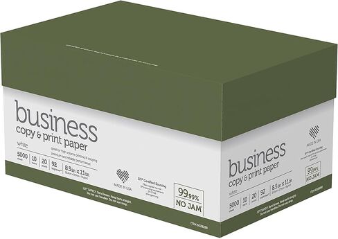 (8.5" x 11" Letter) - Business Multi-Use Print & Copy Paper Brightness 92, Case of 10 Reams - 5,000 Pages Total (ODBCP92) in Saudi Arabia