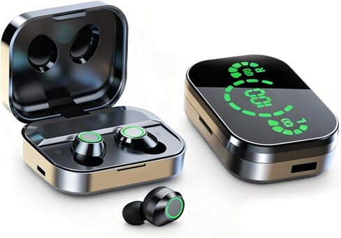 سماعات أذن TWS لاسلكية حقيقية تعمل بتقنية البلوتوث داخل الأذن مقاومة للماء سماعات أذن زرقاء سماعات أذن لاسلكية لهواتف iPhone وAndroid سماعات أذن صغيرة غير مرئية تعمل بتقنية البلوتوث لقناة الأذن الصغيرة in Kuwait