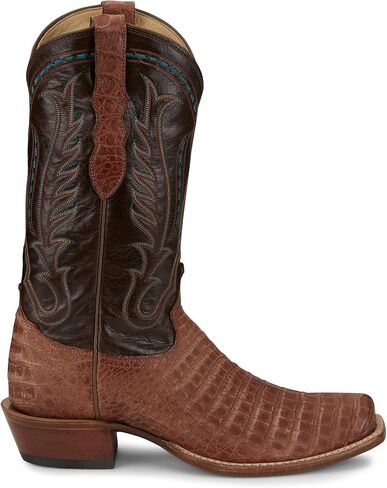 Tony Lama Men's Tan Caiman Belly Brown Cowhide Top Tan 10 D in Saudi Arabia
