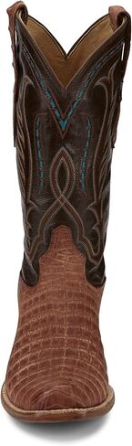 Tony Lama Men's Tan Caiman Belly Brown Cowhide Top Tan 10 D in Saudi Arabia