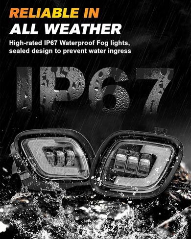إصدار جديد من مجموعة مصابيح الضباب LED متوافقة مع 2008-2017 Freightliner Cascadia Truck OEM استبدال مباشر طقم مصابيح الضباب DRL مع ضوء موضعي، مقاوم للماء، سهل التركيب، أسود - زوج واحد in Kuwait