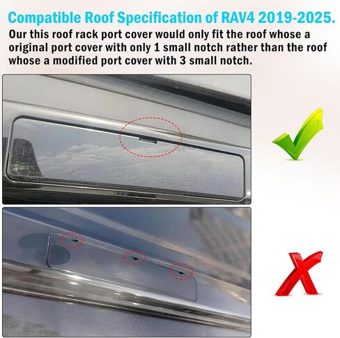 TTCR-II Compatible with 2019-2025 Toyota RAV4 Roof Rack Port Cover (Piano Black, Painted), 4 Packs Roof Rack Molding Port Cover Trim for 2019-2025 RAV4 in Saudi Arabia