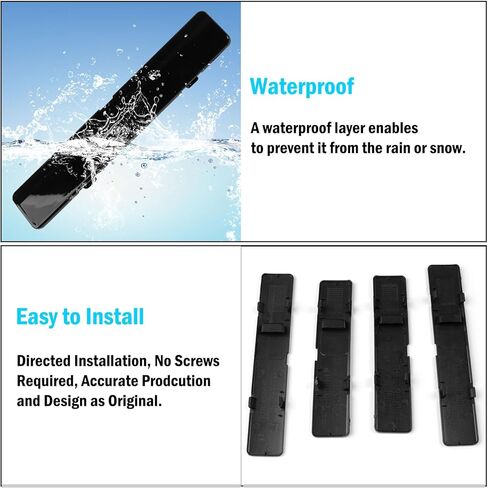 TTCR-II Compatible with 2019-2025 Toyota RAV4 Roof Rack Port Cover (Piano Black, Painted), 4 Packs Roof Rack Molding Port Cover Trim for 2019-2025 RAV4 in Saudi Arabia