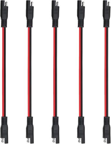 5PCS 10 Gauge 2 Pin Quick Disconnect Polarized Wire Harness, Car SAE Connector Bullet Lead Extension Cable, 12" Heavy-Duty Auto Electrical Accessories for Motorcycle Boat Car Tractor (10AWG) in Saudi Arabia