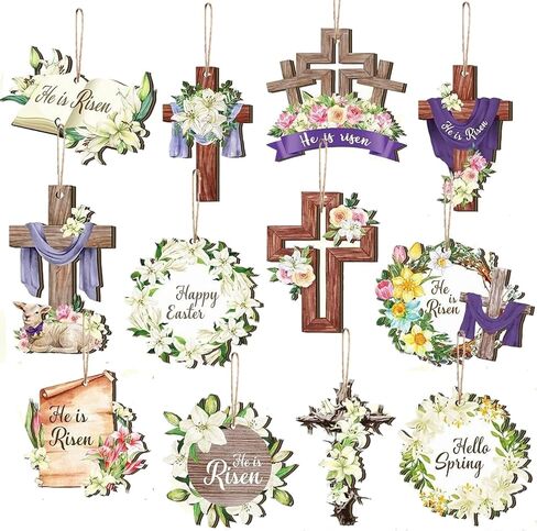 زينة عيد الفصح لشجرة عيد الميلاد، طباعة على الوجهين، 24 قطعة من زينة شجرة عيد الفصح لعيد الفصح، زينة معلقة لقضاء العطلات، ديكورات داخلية وخارجية in Kuwait