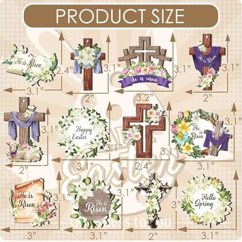 زينة عيد الفصح لشجرة عيد الميلاد، طباعة على الوجهين، 24 قطعة من زينة شجرة عيد الفصح لعيد الفصح، زينة معلقة لقضاء العطلات، ديكورات داخلية وخارجية in Kuwait