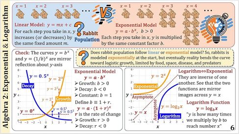 بطاقات المفاهيم للأستاذ نانو في مدرسة الجبر الثانوية 2 || 4x7.11 بوصة، مجموعة من 11 || ورقة الغش، دراسة سريعة in Kuwait