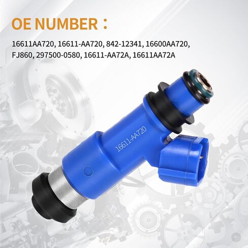 4PCS Fuel Injectors 12 Holes Compatible with Subaru Forester 2006-2013, Legacy 2012, WRX 2015, Impreza 2007 2008 2009 2010 2011 2012 2013 H4 2.5L Replace 16611AA720 842-12341 FJ860 in Saudi Arabia