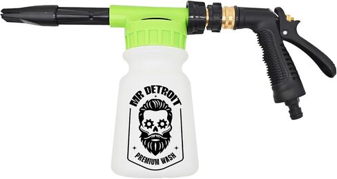 Mr. Detroit - 4pc Car Wash Kit with Foam Blaster, 64oz Car Wash Soap, Chenille Car Wash Glove, Drying Towel, Scratch-free Foam Cannon Streak-Free Exterior Cleaning for Auto Detailing & Home Use in Saudi Arabia
