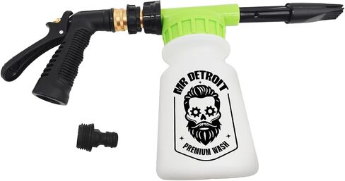 Mr. Detroit - 4pc Car Wash Kit with Foam Blaster, 64oz Car Wash Soap, Chenille Car Wash Glove, Drying Towel, Scratch-free Foam Cannon Streak-Free Exterior Cleaning for Auto Detailing & Home Use in Saudi Arabia